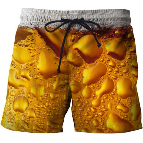 2019 New Shorts Men Summer Hot Sale Beach Shorts Homme Casual Style Loose Elastic Fashion Brand Clothing Beer 3D Short Pants
