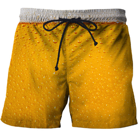 2019 New Shorts Men Summer Hot Sale Beach Shorts Homme Casual Style Loose Elastic Fashion Brand Clothing Beer 3D Short Pants