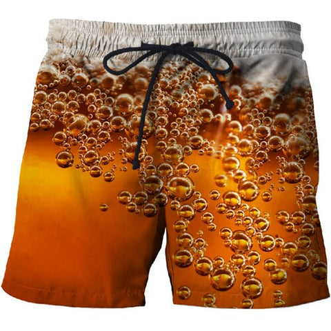 2019 New Shorts Men Summer Hot Sale Beach Shorts Homme Casual Style Loose Elastic Fashion Brand Clothing Beer 3D Short Pants
