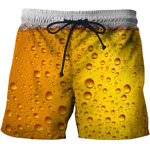 2019 New Shorts Men Summer Hot Sale Beach Shorts Homme Casual Style Loose Elastic Fashion Brand Clothing Beer 3D Short Pants