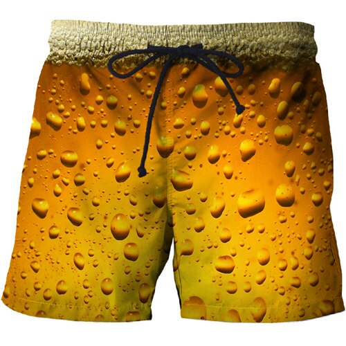 2019 New Shorts Men Summer Hot Sale Beach Shorts Homme Casual Style Loose Elastic Fashion Brand Clothing Beer 3D Short Pants