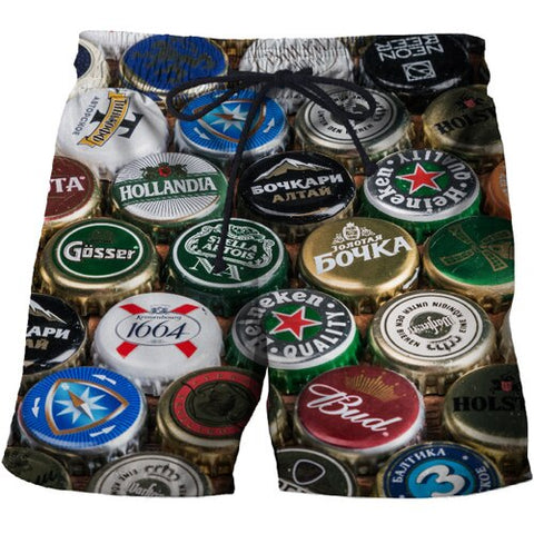 2019 New Shorts Men Summer Hot Sale Beach Shorts Homme Casual Style Loose Elastic Fashion Brand Clothing Beer 3D Short Pants