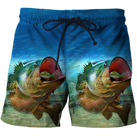 Fashion Fish Beach Shorts 2019 3D Print Brand Clothing Men Korte Broek Harajuku Hip Hop Style Boardshorts Trouser Dropship S-6XL