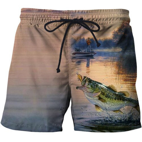 Fashion Fish Beach Shorts 2019 3D Print Brand Clothing Men Korte Broek Harajuku Hip Hop Style Boardshorts Trouser Dropship S-6XL