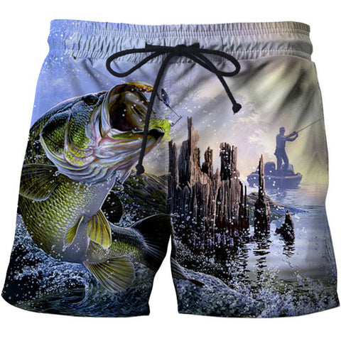 Fashion Fish Beach Shorts 2019 3D Print Brand Clothing Men Korte Broek Harajuku Hip Hop Style Boardshorts Trouser Dropship S-6XL