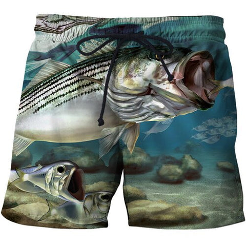 Fashion Fish Beach Shorts 2019 3D Print Brand Clothing Men Korte Broek Harajuku Hip Hop Style Boardshorts Trouser Dropship S-6XL