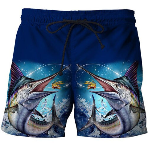 Fashion Fish Beach Shorts 2019 3D Print Brand Clothing Men Korte Broek Harajuku Hip Hop Style Boardshorts Trouser Dropship S-6XL