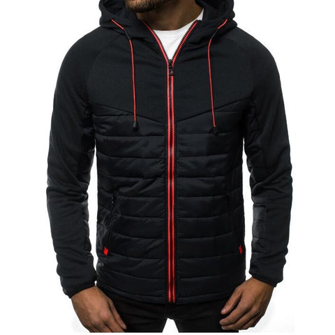 New Casual Hoody Spliced Jacket Printed Men Hoodies Sweatshirts Fashion Coat Hooded Cardigan Plus Fleece Clothes Casual