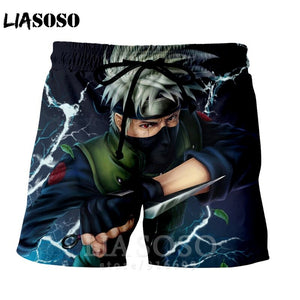 Fashion punk casual anime NARUTO men women homme ball kids leisure Kakashi shirt sports Harajuku Beach Sweatpants shorts A73