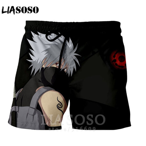 Fashion punk casual anime NARUTO men women homme ball kids leisure Kakashi shirt sports Harajuku Beach Sweatpants shorts A73