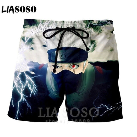 Fashion punk casual anime NARUTO men women homme ball kids leisure Kakashi shirt sports Harajuku Beach Sweatpants shorts A73