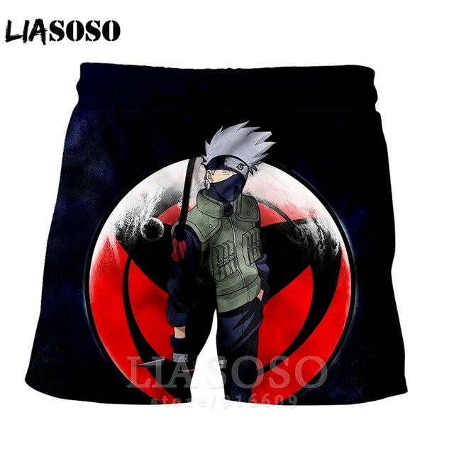 Fashion punk casual anime NARUTO men women homme ball kids leisure Kakashi shirt sports Harajuku Beach Sweatpants shorts A73