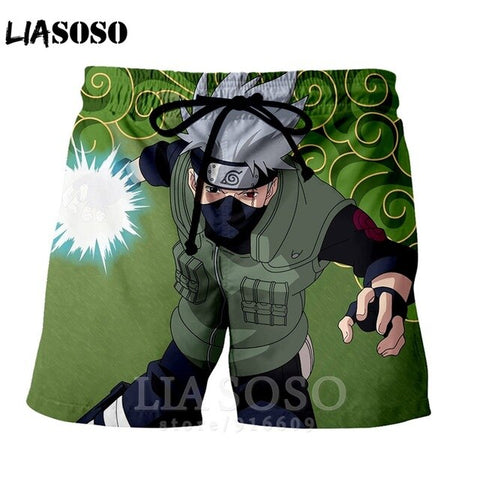 Fashion punk casual anime NARUTO men women homme ball kids leisure Kakashi shirt sports Harajuku Beach Sweatpants shorts A73