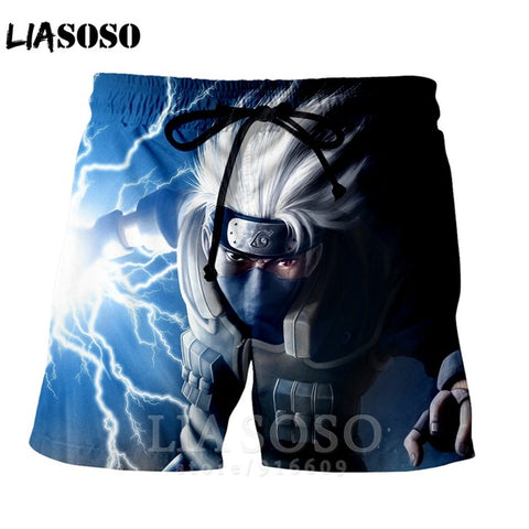 Fashion punk casual anime NARUTO men women homme ball kids leisure Kakashi shirt sports Harajuku Beach Sweatpants shorts A73