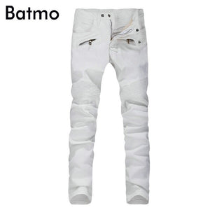 2017 New Men Nightclubs white Jeans, Fashion Designer Denim Jeans Men,plus-size 28-40, casual jeans