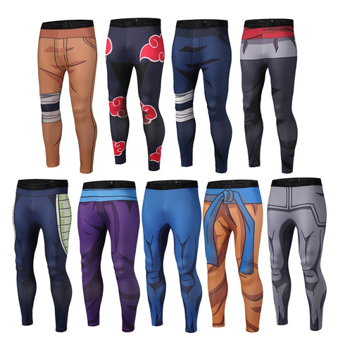 Men Fitness Quick Dry Pants Dragon Ball Z Naruto Goku Black Vegeta Cosplay bodybuilding Skinny Leggings Trouser Tight Sweatpants