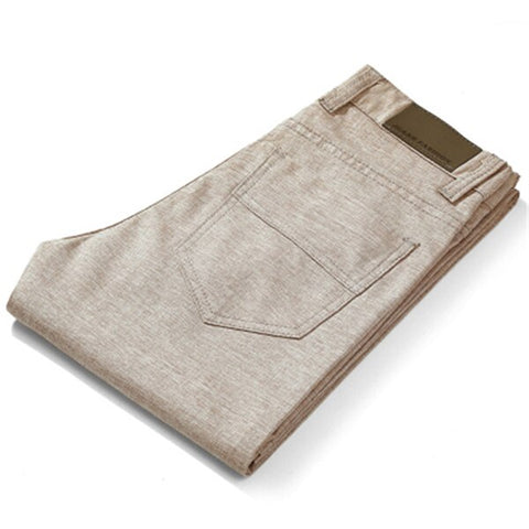 FAVOCENT 2018 summer new high quality Men's Linen cotton Pants men Casual Stretch trousers Men's Clothing pants light weight 38