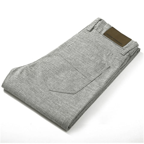 FAVOCENT 2018 summer new high quality Men's Linen cotton Pants men Casual Stretch trousers Men's Clothing pants light weight 38