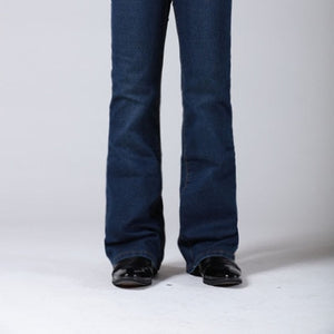 Mens Flared Leg Jeans Trousers High Waist Long Flare Jeans For Men Bootcut Blue Jeans Hommes bell bottom jeans men
