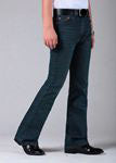 Mens Flared Leg Jeans Trousers High Waist Long Flare Jeans For Men Bootcut Blue Jeans Hommes bell bottom jeans men