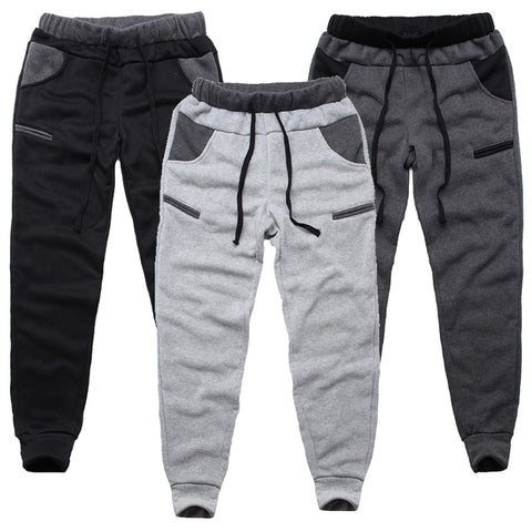 Winter Warm Thick Sweatpants Men's Track Pants Elastic Casual Baggy Lined Tracksuit Trousers Jogger Harem Pants Men Plus Size