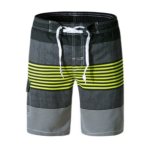 2018 Summer Style Casual Men Shorts Beach Stripe printing Board Shorts Men Quick Drying Polyester Boardshorts plus size swimwear