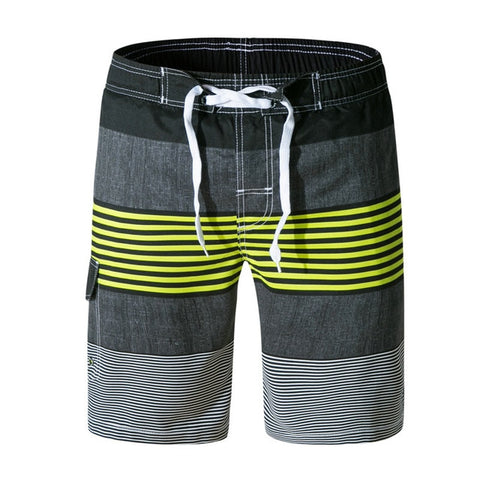 2018 Summer Style Casual Men Shorts Beach Stripe printing Board Shorts Men Quick Drying Polyester Boardshorts plus size swimwear