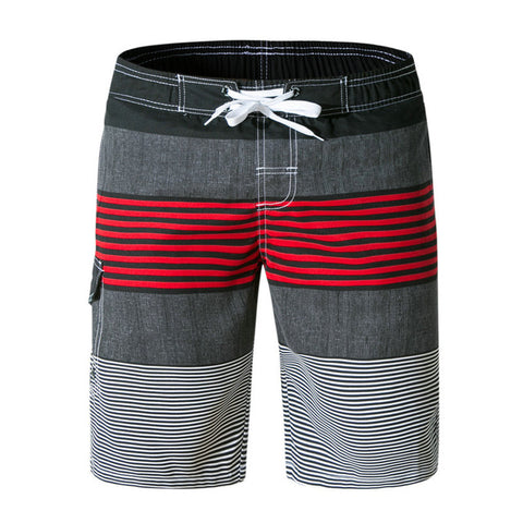 2018 Summer Style Casual Men Shorts Beach Stripe printing Board Shorts Men Quick Drying Polyester Boardshorts plus size swimwear