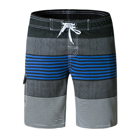 2018 Summer Style Casual Men Shorts Beach Stripe printing Board Shorts Men Quick Drying Polyester Boardshorts plus size swimwear