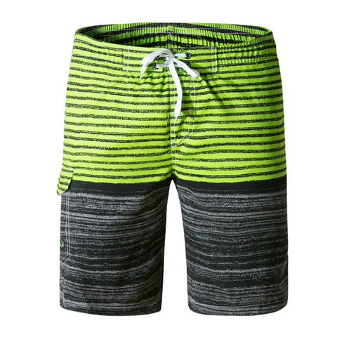 2018 Summer Style Casual Men Shorts Beach Stripe printing Board Shorts Men Quick Drying Polyester Boardshorts plus size swimwear