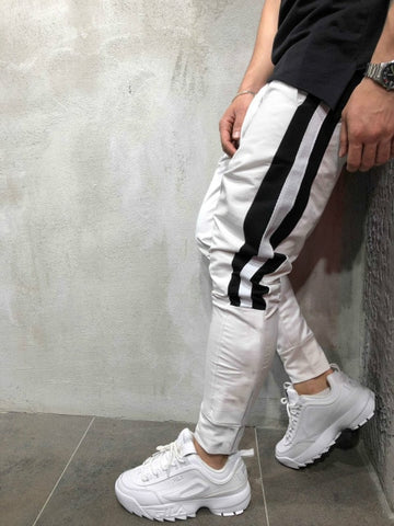 Men Track Pants 2018 NEW Fashion Hip Hop Fitness Streetwear Trousers Striped Drawstring Joggers Sweatpants Pantalon Homme