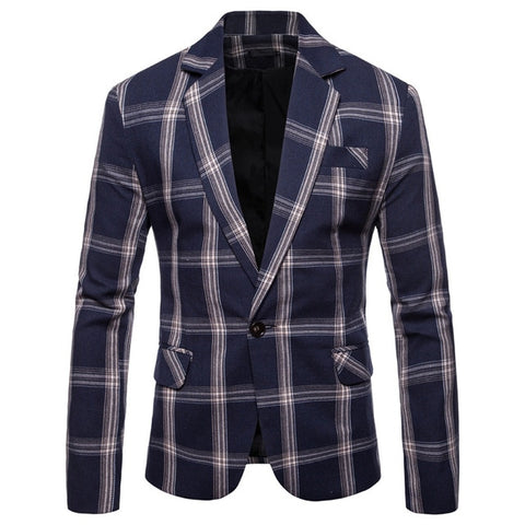 Riinr Brand Autumn Men Casual Blazer Suit Mens Cotton Suit Jacket Slim Fit Men's Classic Smart Casual Blazer For Male