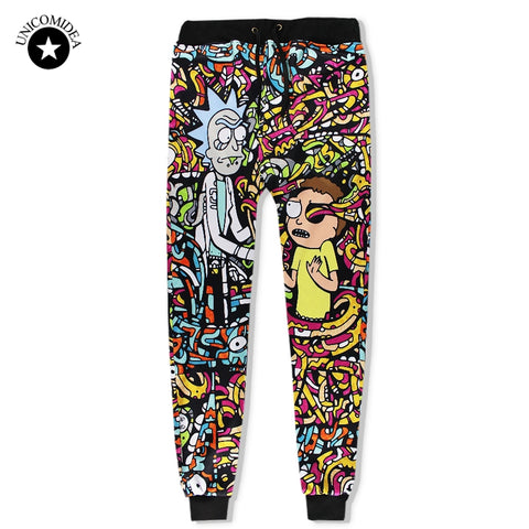 2019 Unisex Rick And Morty Sweat Pants 3D Joggers Pants Trousers Men/Women Clothing Hip Hop Pantalon Homme Sweatpants