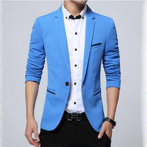 Brand Mens casual Blazers Autumn Spring Fashion Slim Fat Suit Jacket Men Blazer Masculino Clothing Vetement Homme M~5XL AF1415