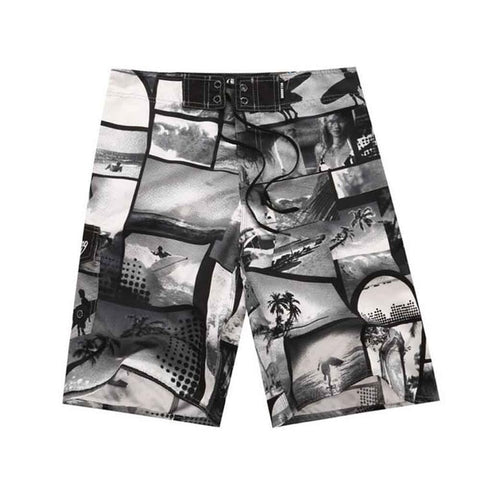 Summer 2019 Brand Fashion Printed Board Shorts Men 100% Quick Dry Elastic Man Boardshorts Sexy Spandex Beach Short Male Swimwear