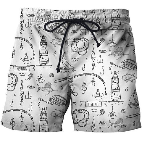 Fish 3 d printing Mens Swim Shorts Surf Wear Board Shorts 2018 Summer Swimsuit Boardshorts Trunks Short size s-6xl