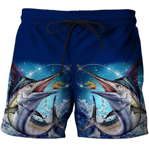 Fish 3 d printing Mens Swim Shorts Surf Wear Board Shorts 2018 Summer Swimsuit Boardshorts Trunks Short size s-6xl