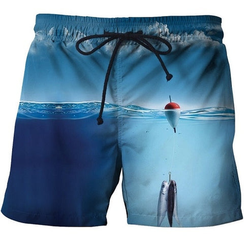 Fish 3 d printing Mens Swim Shorts Surf Wear Board Shorts 2018 Summer Swimsuit Boardshorts Trunks Short size s-6xl
