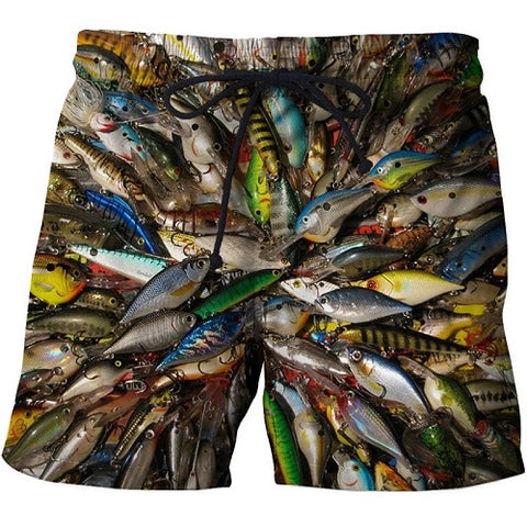 Fish 3 d printing Mens Swim Shorts Surf Wear Board Shorts 2018 Summer Swimsuit Boardshorts Trunks Short size s-6xl