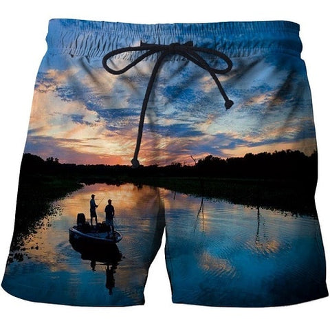 Fish 3 d printing Mens Swim Shorts Surf Wear Board Shorts 2018 Summer Swimsuit Boardshorts Trunks Short size s-6xl