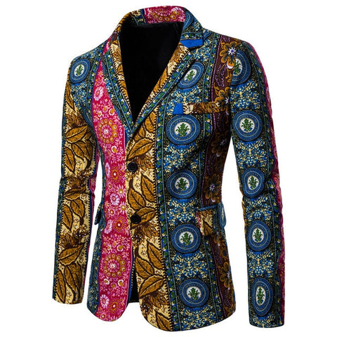 Autumn Men Blazers 2018 Suits Linen Cotton Causal Flower Suit Smart Slim Fit Plaid Dress Mens Blazer Masculino Jacket 4XL