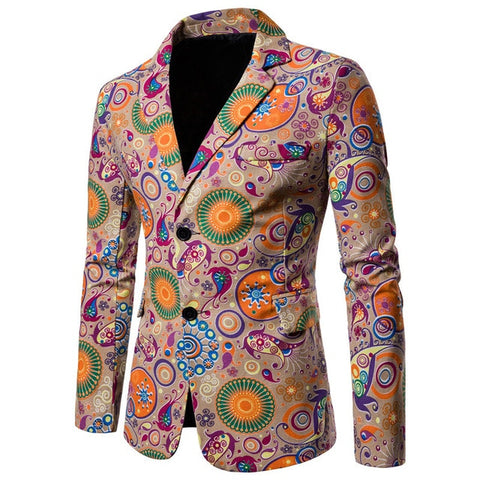 Autumn Men Blazers 2018 Suits Linen Cotton Causal Flower Suit Smart Slim Fit Plaid Dress Mens Blazer Masculino Jacket 4XL