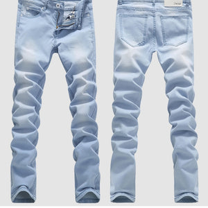 Blue Skinny Jeans Men Spring Summer Stretch Slim Jean Pants High Quality Men Cotton Casual Denim Jeans Long Jean Pants Size 36