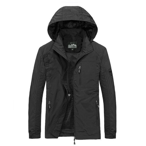 Spring Jacket Men 5XL 6XL Waterproof Hooded Male Jacket Thin Casual Sporting Coat Motorcycle Fashion Outerwear Windbreaker Men