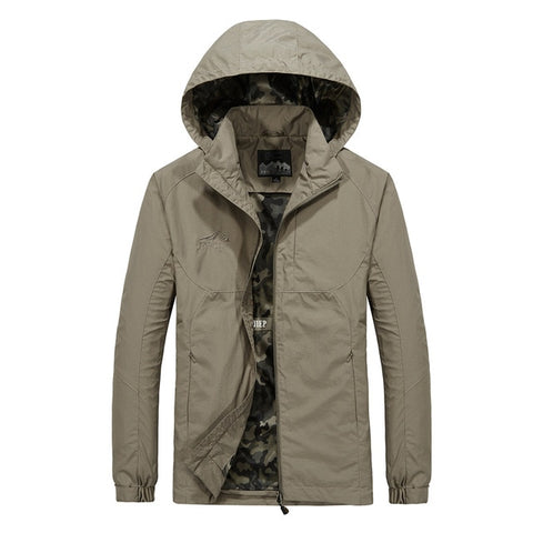 Spring Jacket Men 5XL 6XL Waterproof Hooded Male Jacket Thin Casual Sporting Coat Motorcycle Fashion Outerwear Windbreaker Men