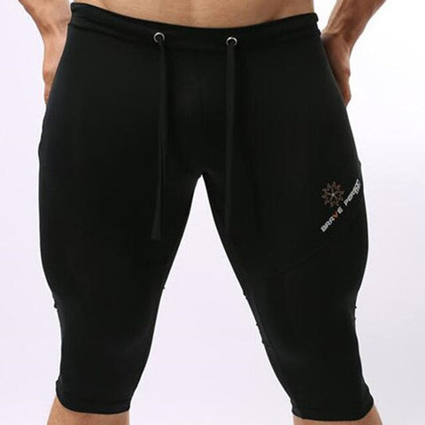 BRAVE PERSON Multiple Uses Shorts Men Elastic Tight Board Shorts Knee-length Beach Wear Trunks Shorts B2221