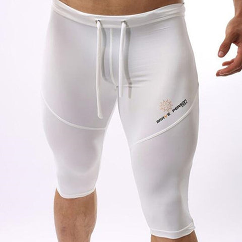 BRAVE PERSON Multiple Uses Shorts Men Elastic Tight Board Shorts Knee-length Beach Wear Trunks Shorts B2221