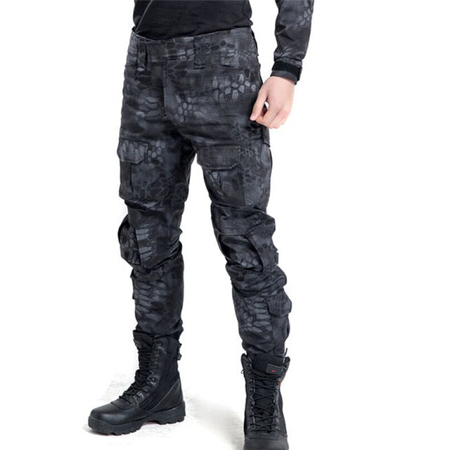 Tactical Pants Cargo Pants Men Military Knee Pad SWAT Army Airsoft Camouflage Clothes Hunter Field Work Combat Trouser Woodland