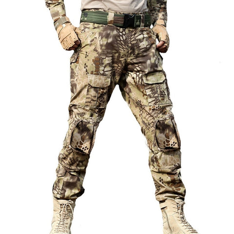 Tactical Pants Cargo Pants Men Military Knee Pad SWAT Army Airsoft Camouflage Clothes Hunter Field Work Combat Trouser Woodland