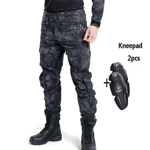 Tactical Pants Cargo Pants Men Military Knee Pad SWAT Army Airsoft Camouflage Clothes Hunter Field Work Combat Trouser Woodland